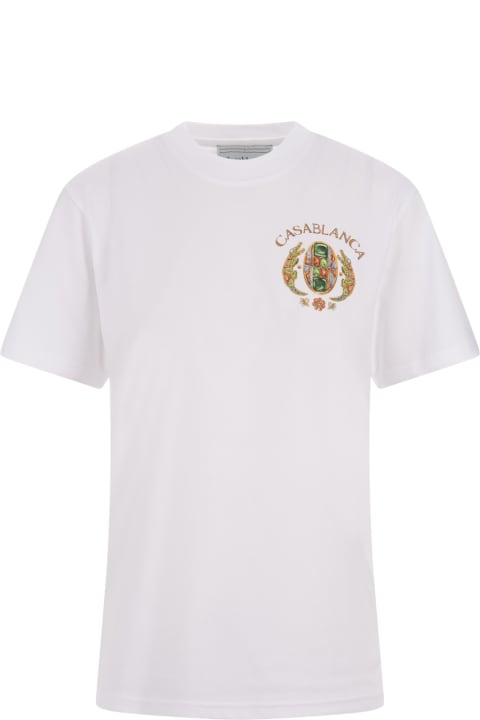 Casablanca Topwear for Women Casablanca Joyaux D'afrique Tennis Club T-shirt In White