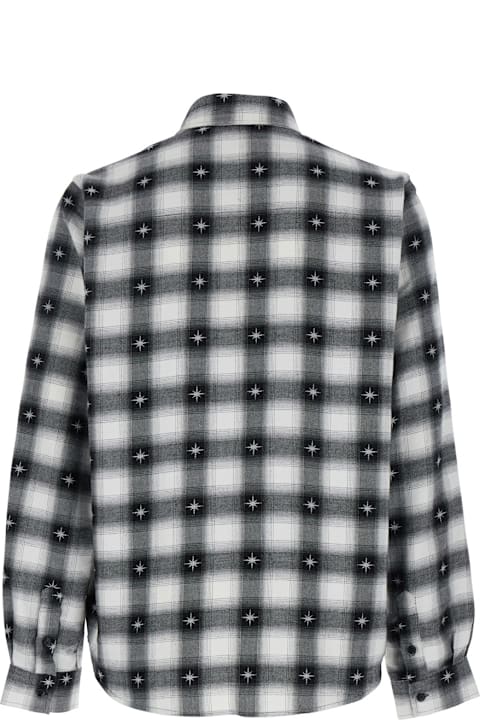 AMIRI for Men AMIRI 'stardust' Black Shirt With Classic Collar And All-over Check Motif In Cotton Man