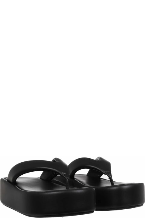 Balenciaga Black Rise Thong Sandals
