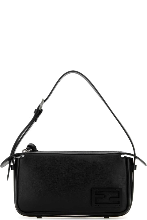 Fashion for Women Fendi Black Leather Mini Simply Fendi Shoulder Bag