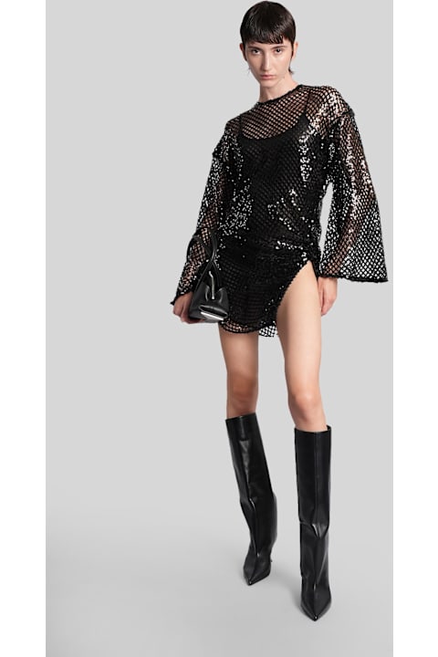 The Attico لـ Kids The Attico Mini Dress In Black Polyester