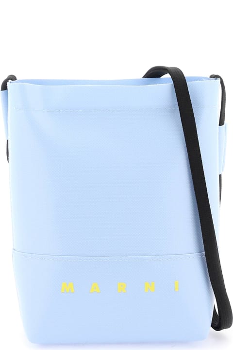 メンズ Marniのショルダーバッグ Marni Coated Canvas Crossbody Bag