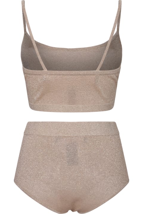 Federica Tosi Underwear & Nightwear for Women Federica Tosi Set Knit Gold- Top And Trousers Sand Color