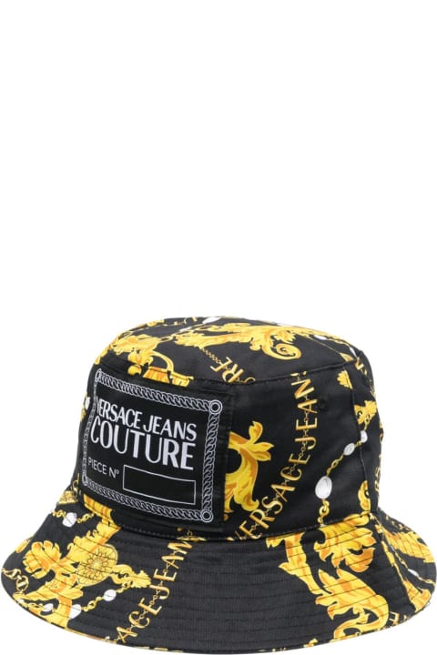 Hats for Men Versace Jeans Couture Printed Chain Bucket Hat