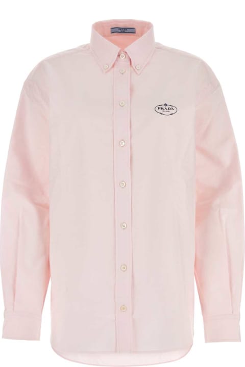Prada Topwear for Women Prada Light Pink Oxford Oversize Shirt