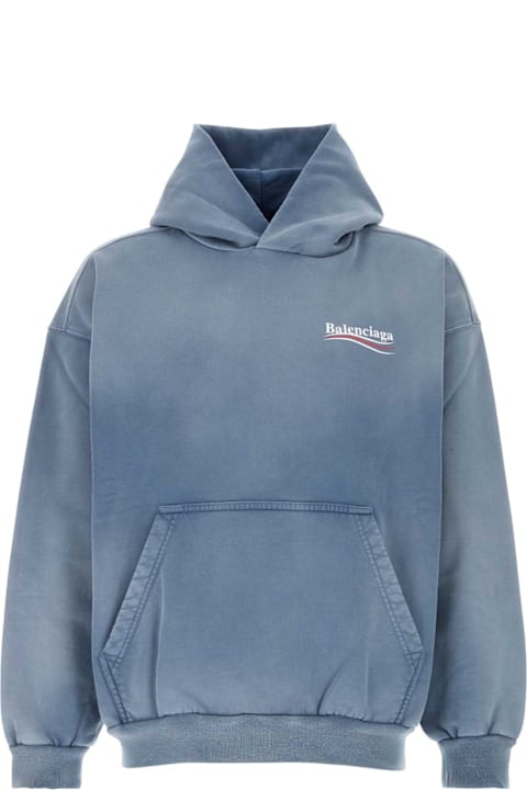 Fashion for Men Balenciaga Powder Blue Cotton Sweatshirt