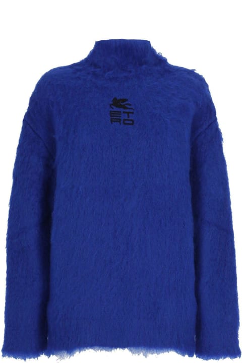Etro Sweaters for Women Etro Logo Embroidered Turtleneck Jumper