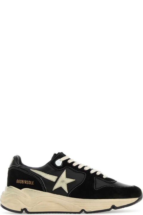 Shoes Sale for Women Golden Goose Black Leather Running Sole Sneakers