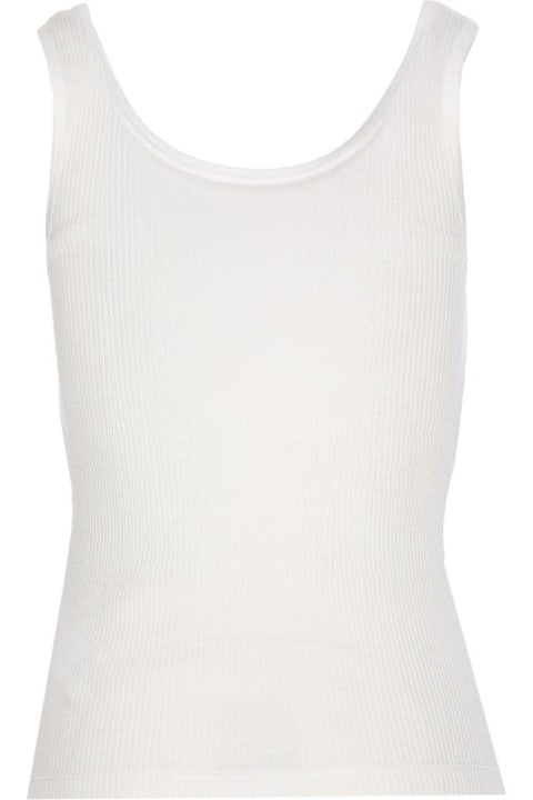Chloé for Women Chloé Logo Embroidered Ribbed Tank Top