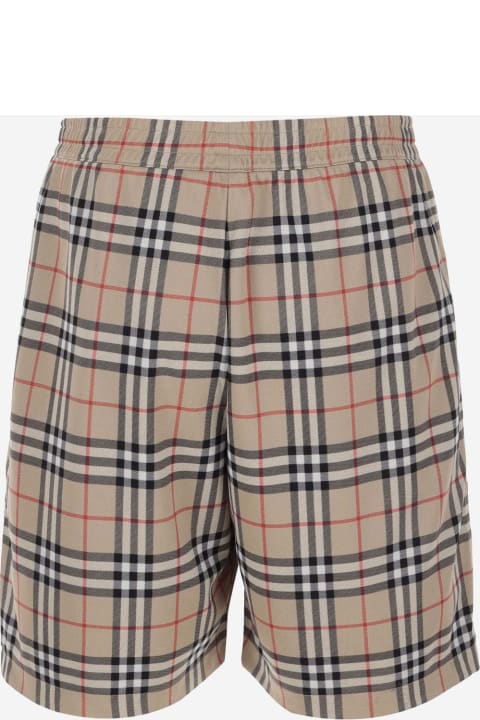 Pants for Men Burberry Nylon Check Short Pants