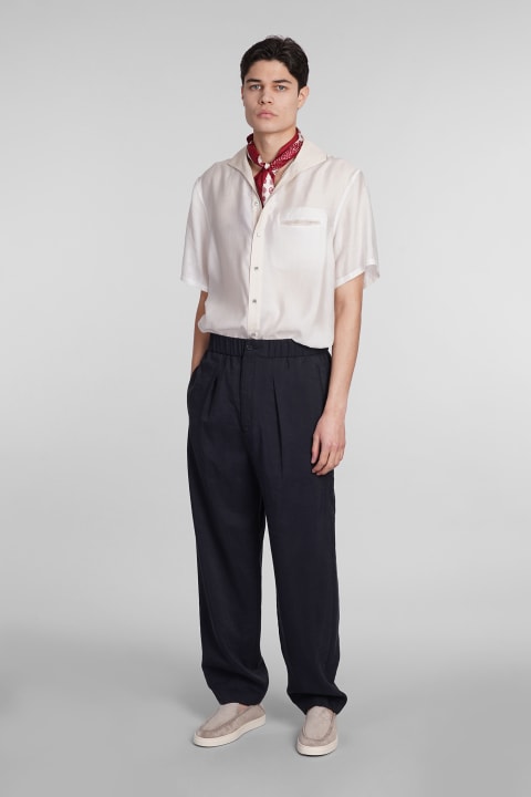 Giorgio Armani for Men Giorgio Armani Shirt In White Wool And Polyester