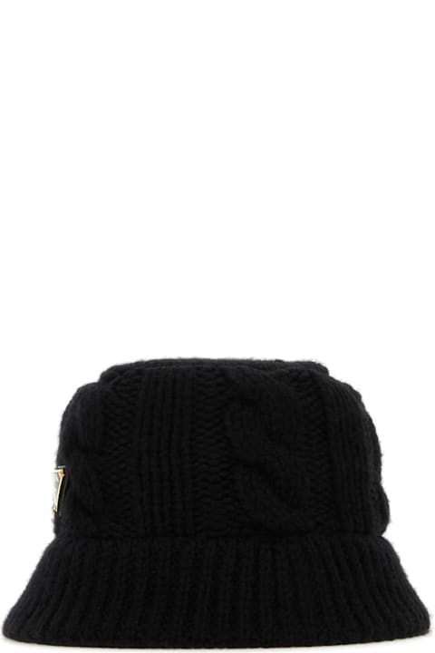 Hair Accessories for Women Prada Black Wool Bucket Hat