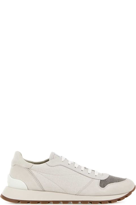 Brunello Cucinelli Light Grey Fabric Sneakers