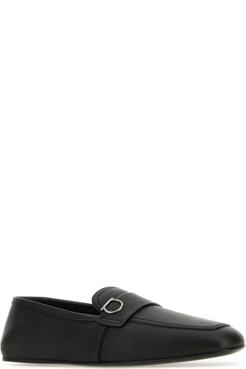 Ferragamo Loafers & Boat Shoes for Men Ferragamo Black Leather Debros Loafers