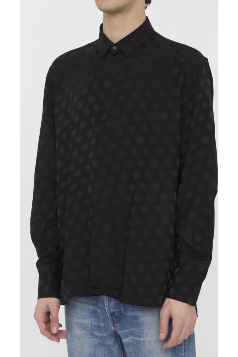 Saint Laurent Clothing for Men Saint Laurent Polka-dot Silk Shirt