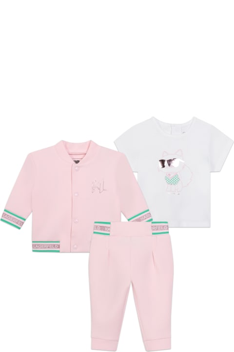 Karl Lagerfeld Kids Bodysuits & Sets for Baby Girls Karl Lagerfeld Kids Tuta Con Stampa