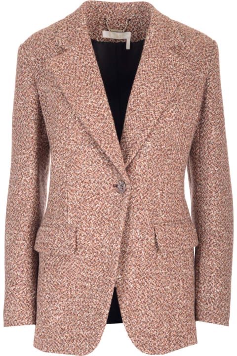 Chloé لـ Women Chloé Wool Tweed Blazer