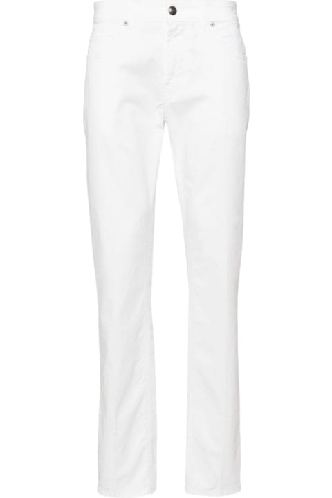 Fay for Men Fay White Stretch-cotton Trousers