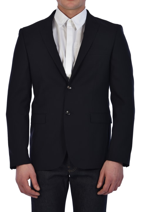 Tonello Coats & Jackets for Men Tonello Blue Wool Jacket