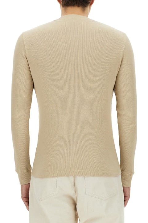 Tom Ford Topwear for Men Tom Ford Fine-ribbed Logo Embroidered T-shirt