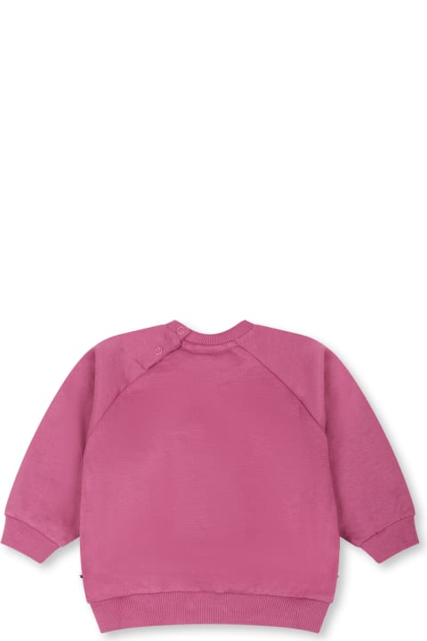 Fashion for Baby Girls Molo Pink Sweatshirt For Baby Girl With Smiley