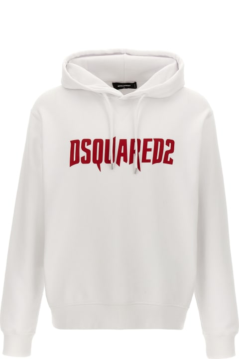 Fleeces & Tracksuits for Men Dsquared2 Logo Print Hoodie