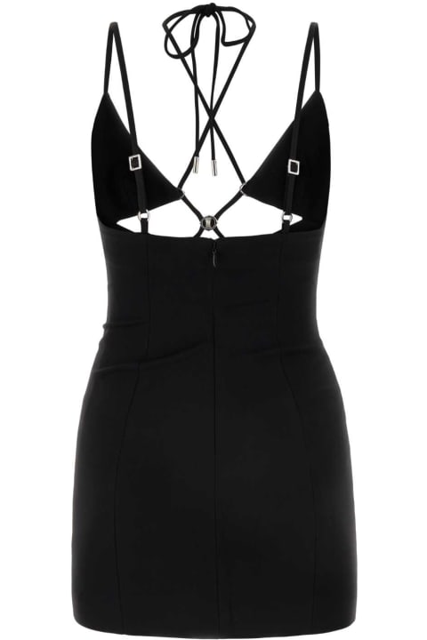 AREA Dresses for Women AREA Black Stretch Rayon Blend Mini Dress