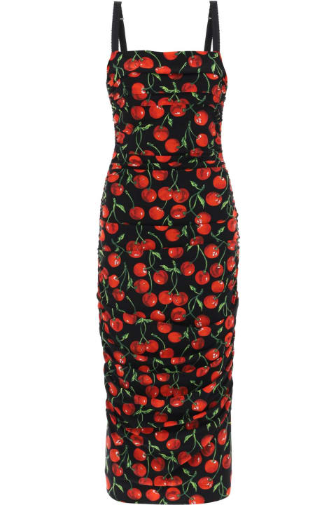 Dolce & Gabbana Dresses for Women Dolce & Gabbana Cherry Print Jersey Midi Dress