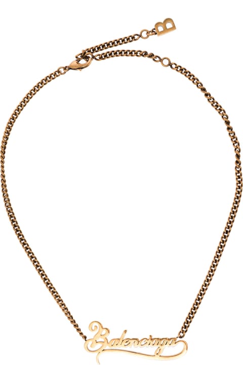 Typo Valentine Golden Brass Necklace Balenciaga Woman