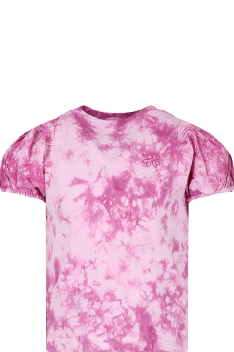Molo for Kids Molo Pink T-shirt For Girl With Tie Dye