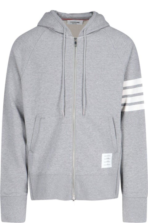 Fleeces & Tracksuits for Men Thom Browne 4 Bar Zipped Hoodie