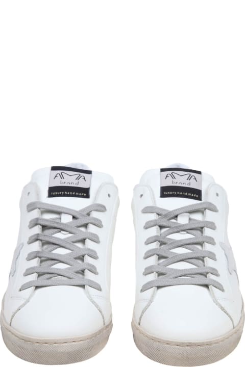 Black And White Leather Sneakers