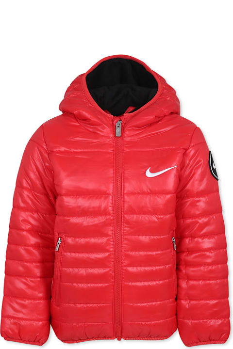 Nike for Kids Nike Red Down Jacket For Boy With Swoosh