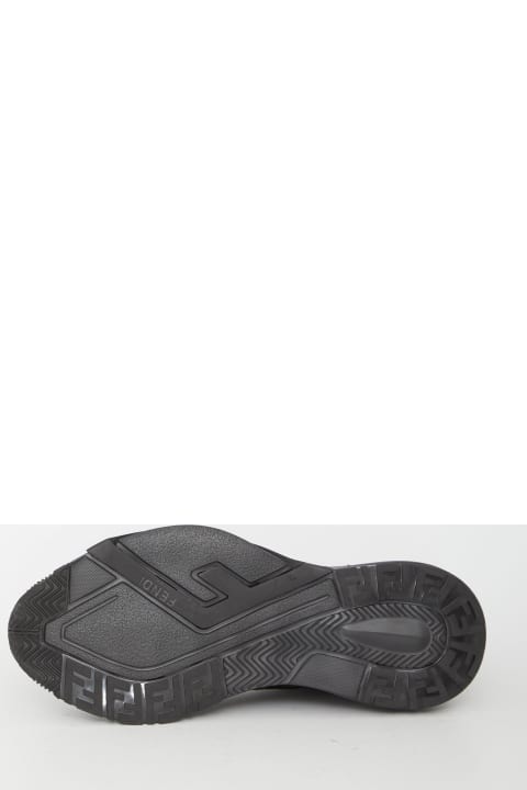 FENDI フェンディ スニーカー 黒 UK7(25.5cm位) 4103825Y0011 FENDI Men's Sneakers Size UK7 Calf Leather Black Bag Bugs