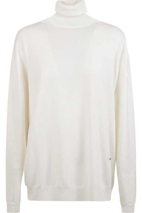Homeware Moschino Turtleneck Rib Trim Plain Pullover