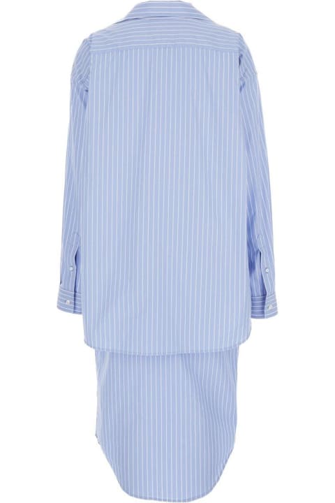 Topwear for Women Balenciaga Bb Striped Layered Shirt Dress