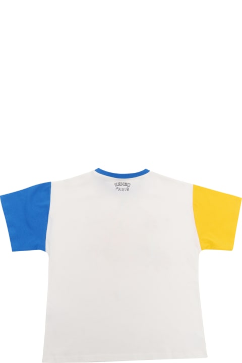 Kenzo Kids T-Shirts & Polo Shirts for Boys Kenzo Kids White T-shirt With Print