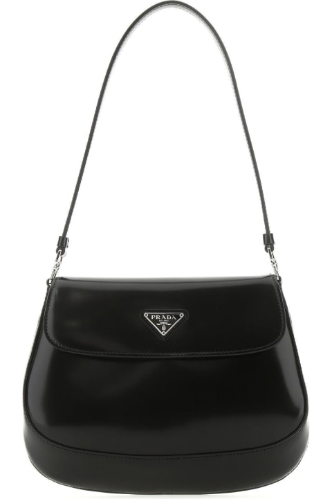 Prada Shoulder Bags for Women Prada Black Leather Cleo Shoulder Bag