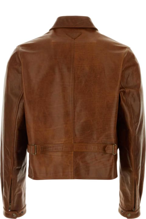 Prada Coats & Jackets for Men Prada Caramel Leather Jacket