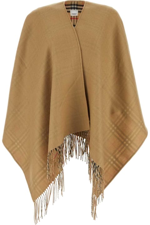 Burberry Women Burberry Camel Wool Cape