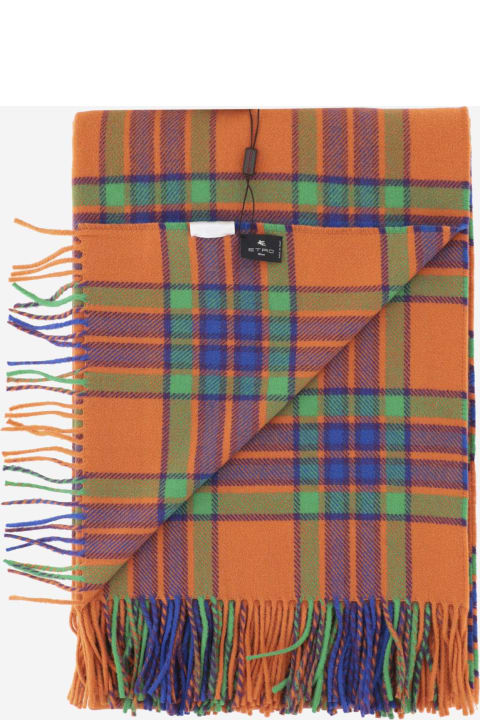 Etro for Women Etro Wool Scarf With Check Pattern