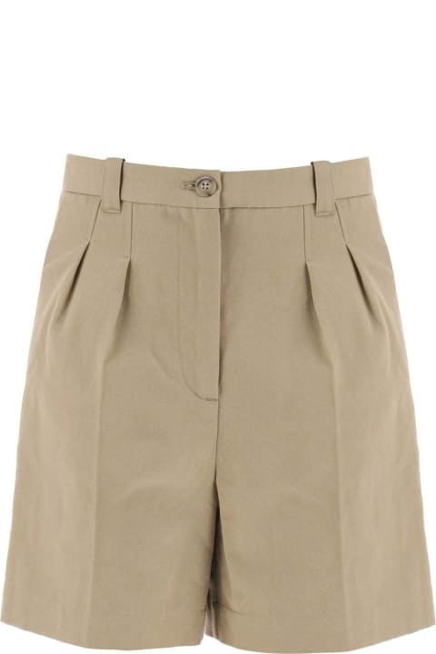 Fashion for Women A.P.C. Pleat Linen Shorts