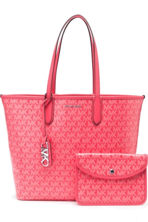 Guy Laroche Beige And Fuchsia Tote Bag in Pink