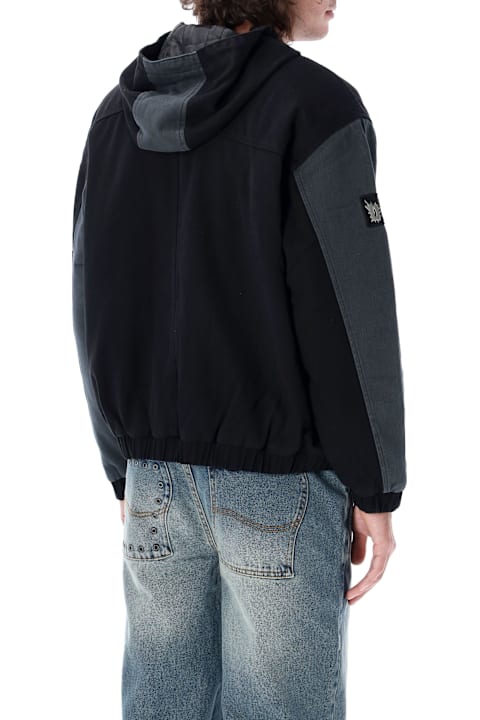 Dime for Men Dime Panel Denim Hooded Bomber