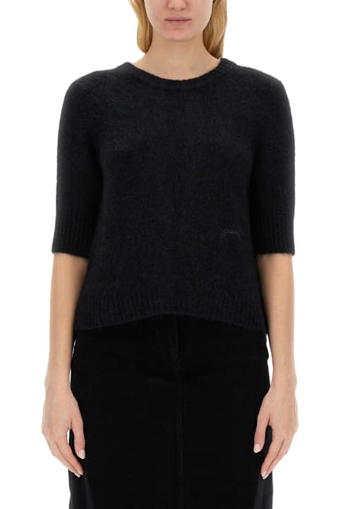 Sweaters for Women Ganni Black Wool Blend Sweater