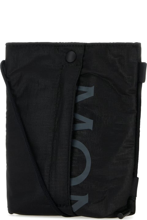 メンズ Monclerのショルダーバッグ Moncler Black Nylon Alchemy Crossbody Bag