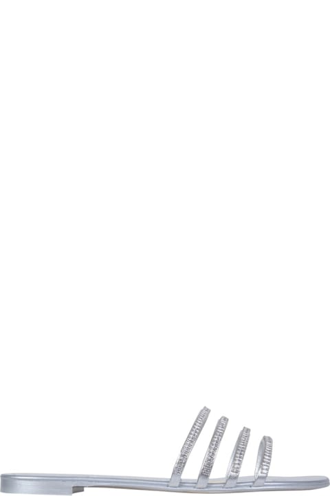 Giuseppe Zanotti Flat Crystal Sandals