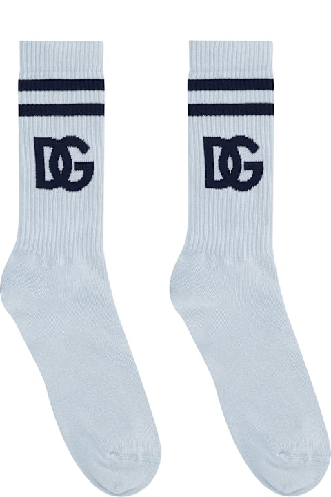 Fashion for Men Dolce & Gabbana Logo Cotton Blend Socks