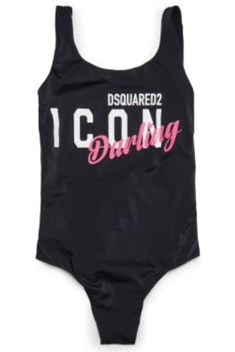 Dsquared2 Swimwear for Girls Dsquared2 Costume Con Stampa