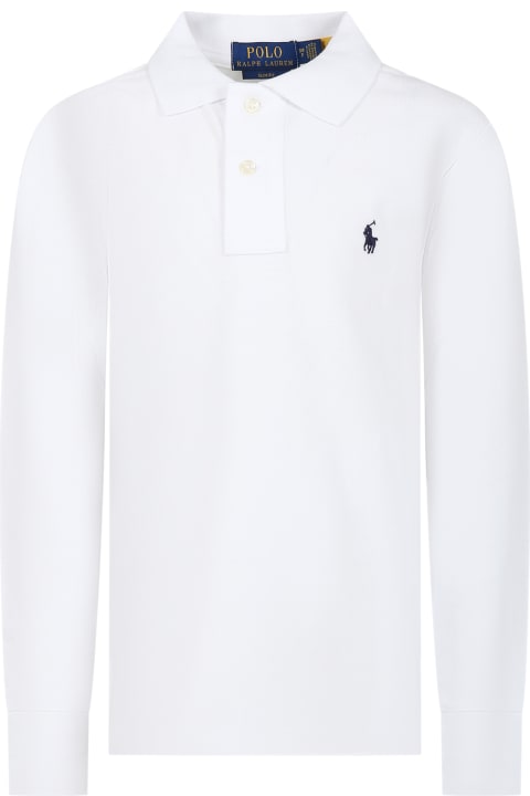 Ralph Lauren for Kids Ralph Lauren White Polo Shirt For Boy With Logo
